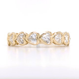 9ct Yellow Gold 1.10ct Lab Grown Heart Diamond Eternity Ring murray co jewellers belfast