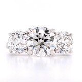 9ct White Gold 4.00ct Lab Grown Round Brilliant Diamond 3 Stone Ring murray co jewellers belfast engagement rings