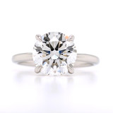 Platinum 3.17ct Lab Grown Round Brilliant Diamond Hidden Halo Solitaire Ring murray co jewellers belfast engagement rings