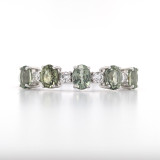 18ct White Gold 1.20ct Sapphire & 0.10ct Diamond Eternity Ring murray co jewellers belfast
