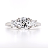 Platinum 1.44ct Lab Grown Round Brilliant Diamond 3 Stone Ring murray co jewellers belfast engagement rings