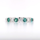 Platinum 0.29ct Emerald & 0.22ct Diamond Eternity Ring murray co jewellers belfast