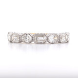 18ct Yellow Gold 1.15ct Oval & Emerald Cut Diamond Eternity Ring murray co jewellers belfast