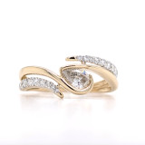 9ct Yellow Gold 0.48ct Lab Grown Diamond Twist Ring murray co jewellers belfast