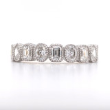 18ct Yellow Gold 1.20ct Oval & Emerald Cut Diamond Ring murray co jewellers belfast eternity rings