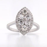 14ct White Gold 1.00ct Marquise Style Diamond Cluster Ring murray co jewellers belfast engagement rings