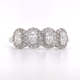 18ct White Gold 0.62ct Diamond 4 Stone Style Cluster Ring murray co jewellers belfast eternity rings