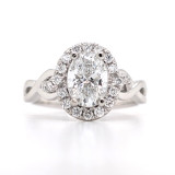Platinum 1.31ct Diamond & 0.12ct Sapphire Cluster Ring murray co jewellers belfast engagement rings
