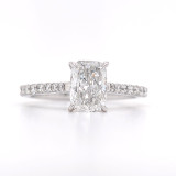 Platinum 1.22ct Lab Grown Elongated Cushion Diamond Solitaire Ring murray co jewellers belfast engagement rings
