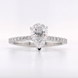 Platinum 1.22ct Lab Grown Pear Diamond Solitaire Ring murray co jewellers belfast engagement rings