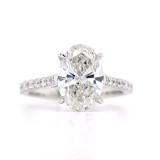 Platinum 2.31ct Lab Grown Oval Diamond Solitaire Ring murray co jewellers belfast engagement rings