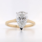 18ct Yellow Gold 2.07ct Lab Grown Pear Diamond Solitaire Ring murray co jewellers belfast engagement rings