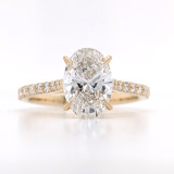 18ct Yellow Gold 2.32ct Lab Grown Oval Diamond Solitaire Ring murray co jewellers belfast engagement rings