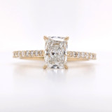 18ct Yellow Gold 1.27ct Lab Grown Radiant Diamond Solitaire Ring murray co jewellers belfast engagement rings