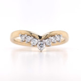 18ct Yellow Gold Shaped 0.25ct Diamond Set Wedding Ring murray co jewellers belfast wedding rings eternity rings