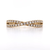18ct Yellow Gold 0.33ct Diamond Claw Set Cross Over Ring murray co jewellers belfast wedding rings eternity rings