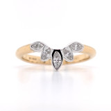 18ct Yellow Gold 0.20ct Diamond 5 Stone Shaped Wedding Ring murray co jewellers belfast wedding rings eternity rings