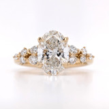 18ct Yellow Gold 2.42ct Lab Grown Oval Diamond Solitaire Ring murray co jewellers belfast engagement rings