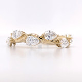 9ct Yellow Gold 0.90ct Lab Grown Pear Diamond Horizontal Set Ring murray co jewellers belfast eternity rings