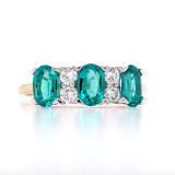 9ct Yellow Gold Lab Grown 1.24ct Emerald & 0.25ct Diamond Cluster Ring murray co jewellers belfast