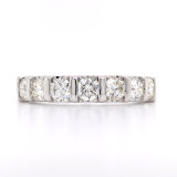 Platinum 1.00ct Diamond Bar Set 7 Stone Eternity Ring murray and co jewellers belfast