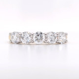 18ct Yellow Gold & Platinum 1.02ct Lab Grown Diamond 5 Stone Ring murray co jewellers belfast eternity rings