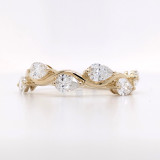 9ct Yellow Gold 0.88ct Lab Grown Pear Diamond 6 Stone Eternity Ring murray co jewellers belfast eternity rings