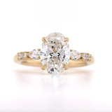 18ct Yellow Gold 2.40ct Lab Grown Oval Diamond Solitaire Ring murray co jewellers belfast engagement rings