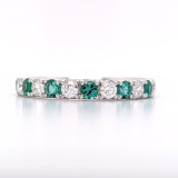 Platinum 0.42ct Emerald & 0.32ct Diamond Eternity Ring murray co jewellers belfast eternity rings