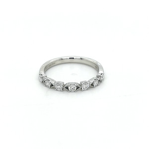 18ct White Gold 0.40ct Fancy Shaped Diamond Ring physical Eternity Rings Murray & Co.