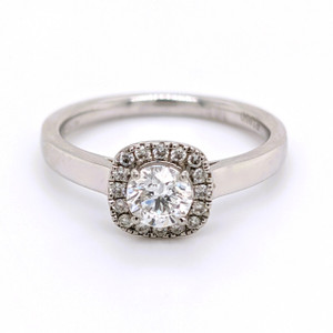 Platinum 0.70ct Plain Shouldered Diamond Cluster Engagement Ring diamond ring engagement ring belfast wedding ring eternity ring diamond jewellery