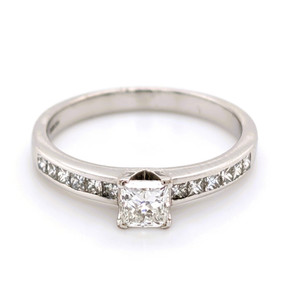 18ct White Gold Princess Cut 0.91ct Solitaire Engagement Ring diamond ring engagement ring belfast wedding ring eternity ring diamond jewellery