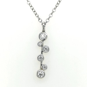 18ct White Gold 0.35ct Diamond Drop Pendant diamond ring engagement ring belfast wedding ring eternity ring diamond jewellery