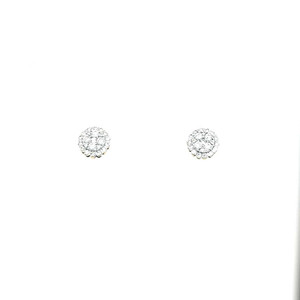 9ct Yellow Gold 0.50ct Illusion Cluster Diamond Earrings diamond ring engagement ring belfast wedding ring eternity ring diamond jewellery