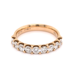 18ct Rose Gold 1.01ct Claw Set 9 Stone Wedding Ring diamond ring engagement ring belfast wedding ring eternity ring diamond jewellery