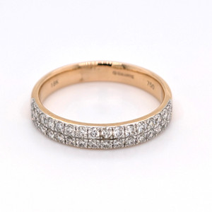 18ct Rose Gold 0.50ct Double Row Claw Set Diamond Wedding Ring diamond ring engagement ring belfast wedding ring eternity ring diamond jewellery