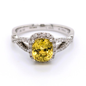 18ct White Gold 1.83ct Yellow Sapphire & 0.31ct Diamond Ring diamond ring engagement ring belfast wedding ring eternity ring diamond jewellery