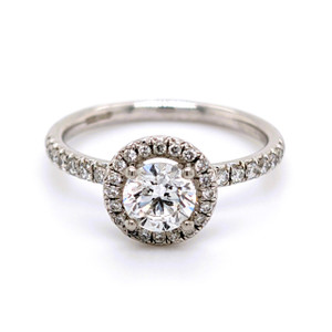 Platinum 1.05ct Halo Diamond Cluster Ring diamond ring engagement ring belfast wedding ring eternity ring diamond jewellery