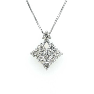 Platinum 1.00ct Diamond Shaped Pendant diamond ring engagement ring belfast wedding ring eternity ring diamond jewellery