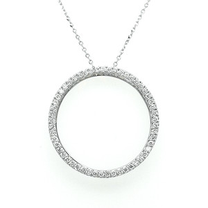 9ct white gold claw set diamond circle pendant murray co jewellery belfast