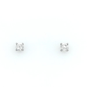 18ct White Gold 0.74ct 4 Claw Diamond Solitaire Stud Earrings murray co jewellers belfast