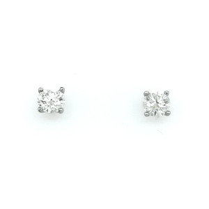 18ct white gold solitaire diamond earrings murray co jewellers belfast