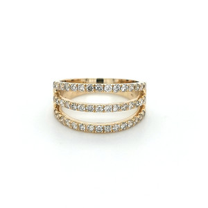 9ct yellow gold 3 row diamond eternity ring murray co jewellers belfast