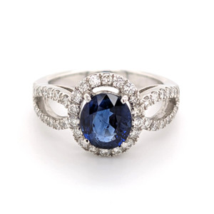 platinum sapphire and diamond cluster ring murray co jewellery belfast