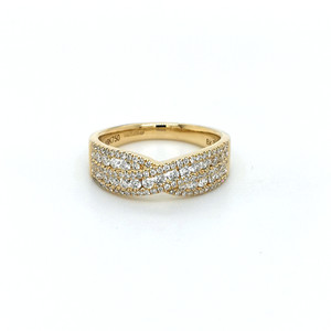 18ct yellow gold diamond twist eternity ring murray co jewellery belfast