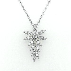 18ct white gold diamond flower pendant murray co jewellers belfast