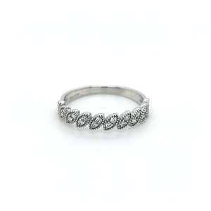 18ct White Gold 0.21ct Diamond Tilted Marquise Style Wedding Ring murray co jewellers belfast