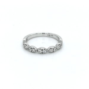 18ct White Gold 0.40ct Fancy Marquise Shaped Diamond Wedding Ring murray co jewellers belfast