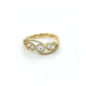 18ct Yellow Gold 0.44ct Diamond Fancy Shaped Eternity Ring murray co jewellers belfast