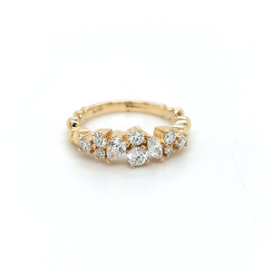 18ct Yellow Gold 0.74ct Diamond Fancy Shaped Eternity Ring murray co jewellers belfast